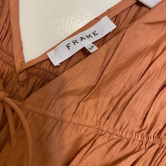 Frame Denim Rust Sleeveless Midi Dress - Picture 4 of 5